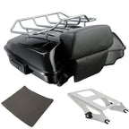 TCMT 5.5" Razor Motorcycle Trunk Box Backrest Two Up Mount Rack Base Plate Fit For Harley Touring 2014-2025 CVO Road King Road Glide Street Glide Electra Glide Pack