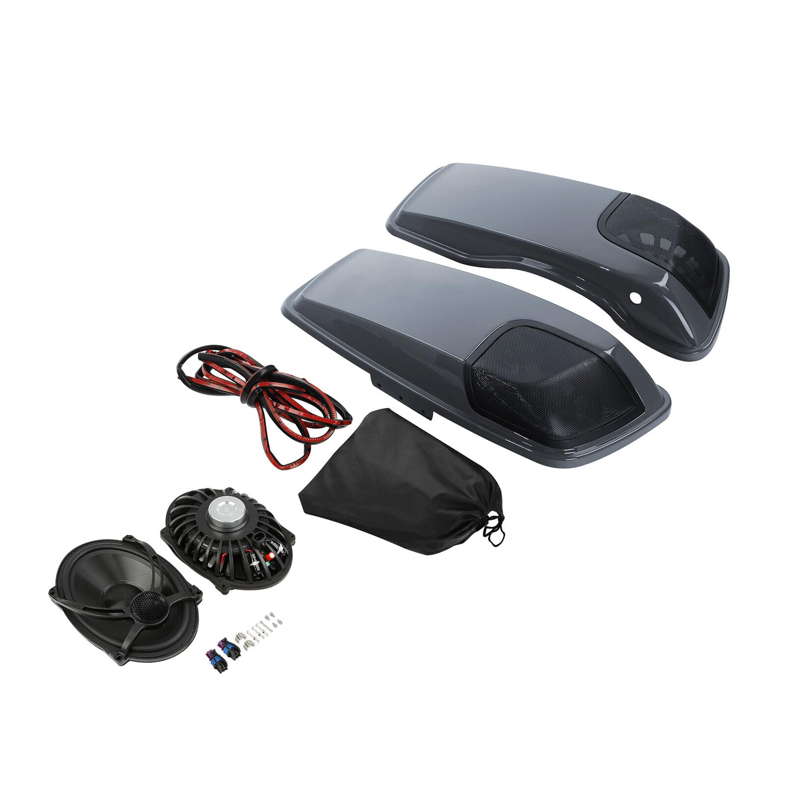 TCMT 5"x7" Saddlebag Lid Speaker Grills Fit For Harley 2014-2024 Touring Electra Road Street Glide CVO Road King Ultra Limited