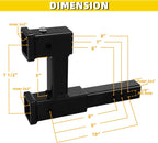 TCMT Double Hitch Receiver 2 Inch Trailer Dual Hitch Extension Riser Hitch Adapter 4000LB Universal