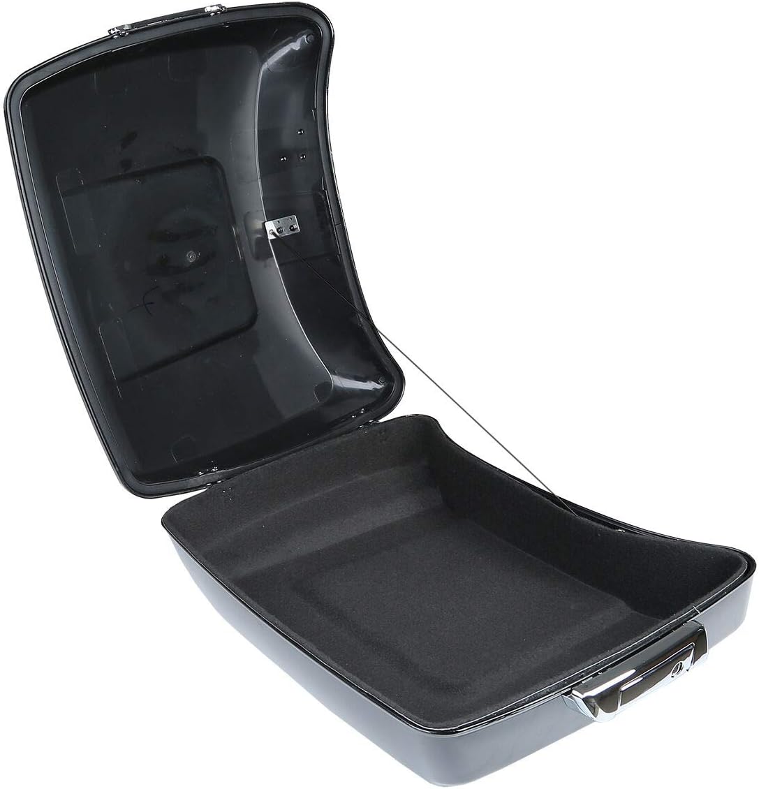 TCMT 10.7" Chopped Motorcycle Trunk Box Wrap-Around Backrest Top Luggage Rack Fit For Harley 2014-2025 Touring CVO Road King Road Glide Street Glide Electra Glide Pack