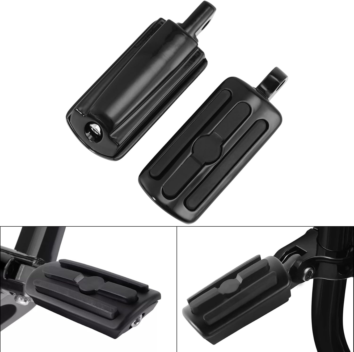 TCMT 10mm High Way Foot Pegs Rests Mount Fits For Harley Davidson Touring Sportster Dyna