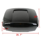 TCMT 13.7" King Motorcycle Trunk Box Wrap-Around Backrest Taillight Fit For Harley 2014-2025 Touring CVO Road King Road Glide Street Glide Electra Glide Pack