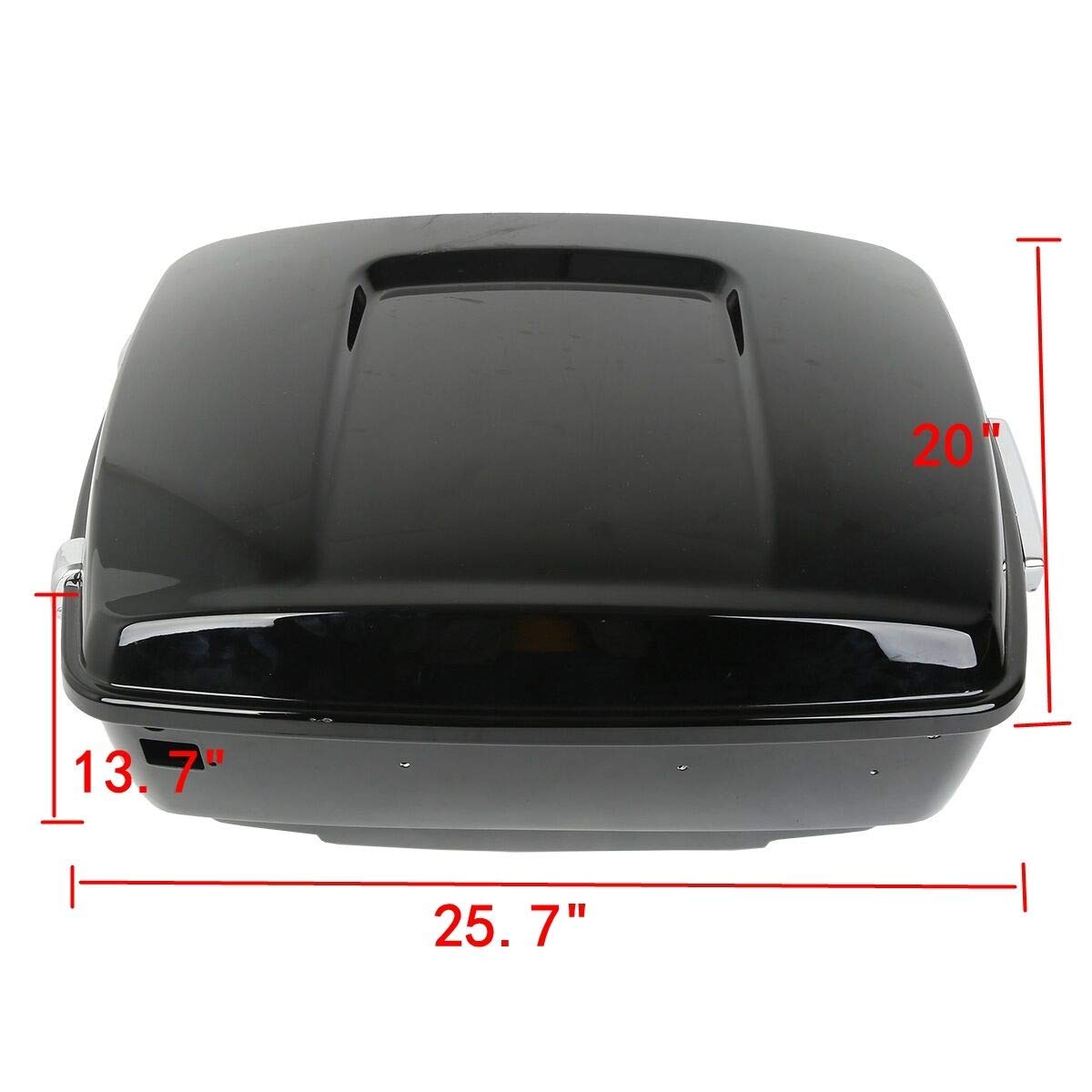 TCMT 13.7" King Motorcycle Trunk Box Wrap-Around Backrest 2 Up Mounting Rack Fit For Harley 2014-2025 Touring CVO Road King Road Glide Street Glide Electra Glide Pack