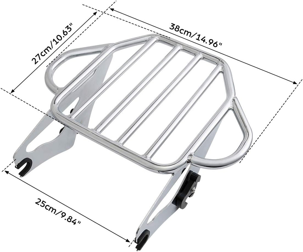 TCMT Adjustable Detachable Two Up Mounting Luggage Rack Fit for Harley Touring CVO Street Glide Road King Road Glide 2009-2025 Ultra Limited 2014-2018 Electra Glide 2010-2013 2019-2022