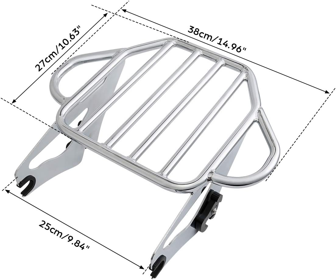 TCMT Adjustable Detachable Two Up Mounting Luggage Rack Fit for Harley Touring CVO Street Glide Road King Road Glide 2009-2025 Ultra Limited 2014-2018 Electra Glide 2010-2013 2019-2022