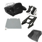 TCMT 13.7" King Motorcycle Trunk Backrest Pad Luggage Rack 2 Up Mounting Rack Base Plate Docking Fit For Harley 2014-2025 Touring CVO Road King Road Glide Street Glide Electra Glide Pack
