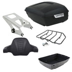 TCMT 13.7" King 2014-2025 Motorcycle Trunk Backrest Pad Top Luggage Rack Mount Rack Fit For Harley Trunk Touring CVO Road King Road Glide Street Glide Electra Glide Ultra Limited Pack