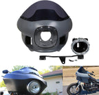 TCMT 7" Front Upper Fairing Mount Kit + Windshield Fits For Harley Dyna Low Rider 2006-2009,2016-2017 Street Bob Wide Glide 2006-2017 Super Glide Custom 2006-2014 Super Glide FXD/I 2006-2010