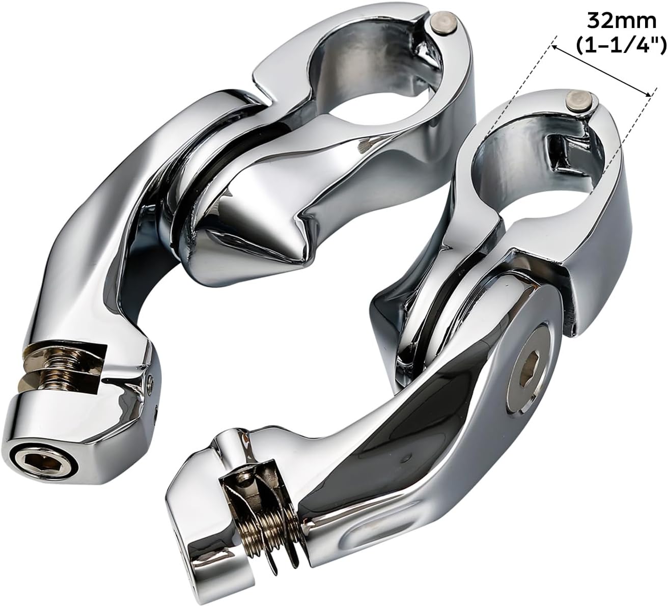 TCMT 32mm 1 1/4" Highway Engine Guard Bar Kit - Fits Harley Touring Road King, Street Glide, Electra Glide, Softail, Sportster, Dyna with 1-1/4" Engine Guards