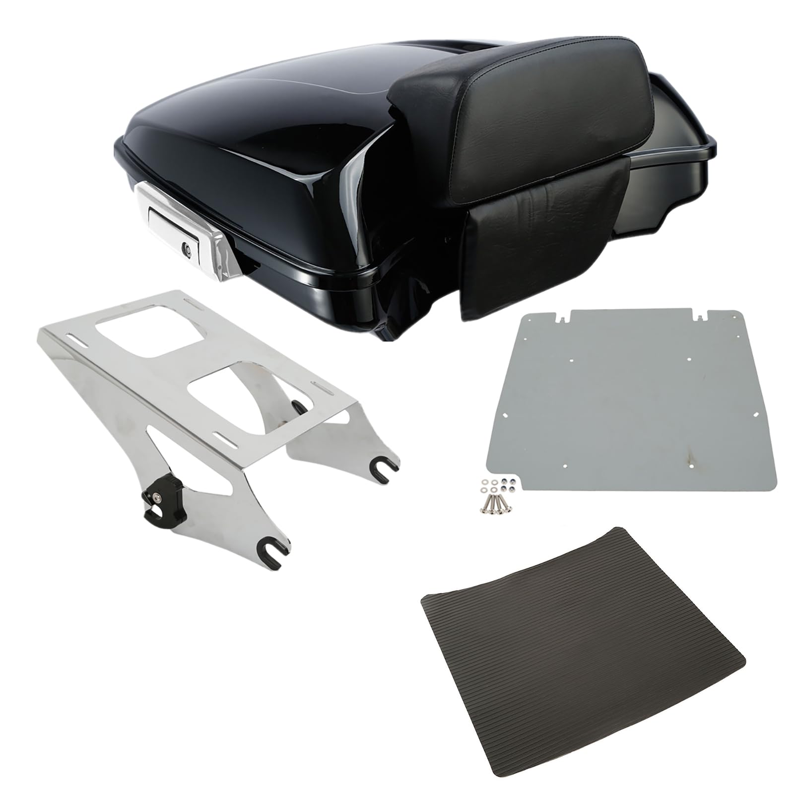 TCMT 5.5" Razor Motorcycle Trunk Box Backrest Psd Fits For Harley Touring 2014-2025 CVO Road King Road Glide Street Glide Electra Glide Ultra Limited Tri Glide Pack