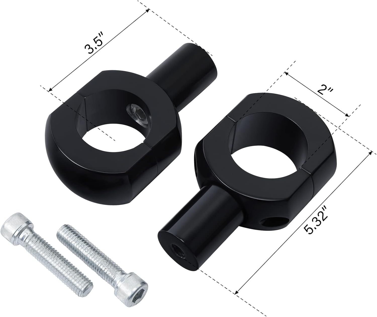 TCMT 14" Rise Ape Hanger Handlebar 2" Risers Handlebars Mount Clamp Fit For Harley Sportster XL883 XL1200 Softail Heritage Springer