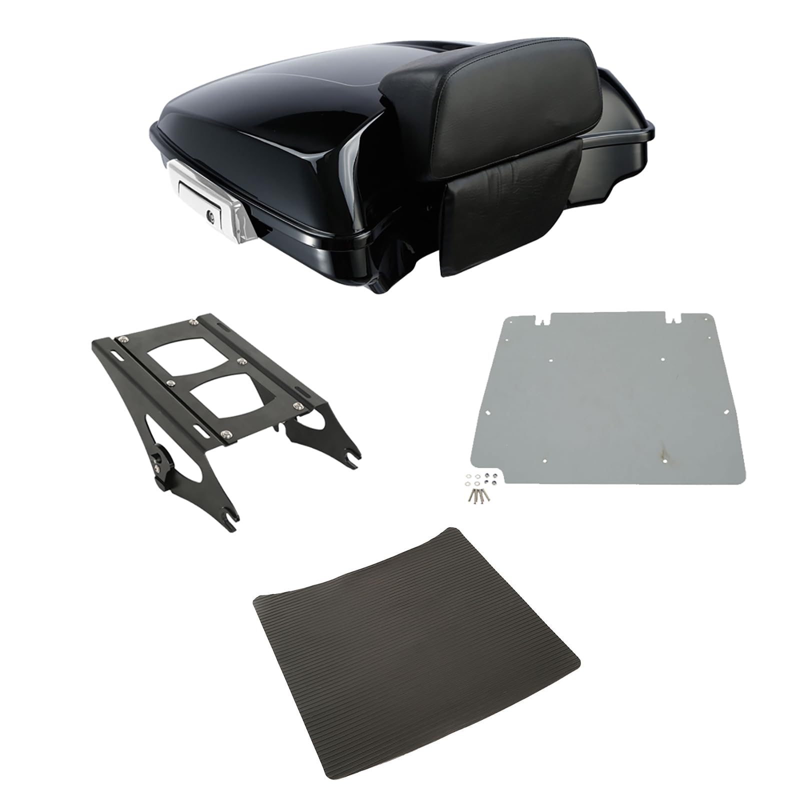 TCMT 5.5" Razor Motorcycle Trunk Box Backrest Psd Fits For Harley Touring 2014-2025 CVO Road King Road Glide Street Glide Electra Glide Ultra Limited Tri Glide Pack