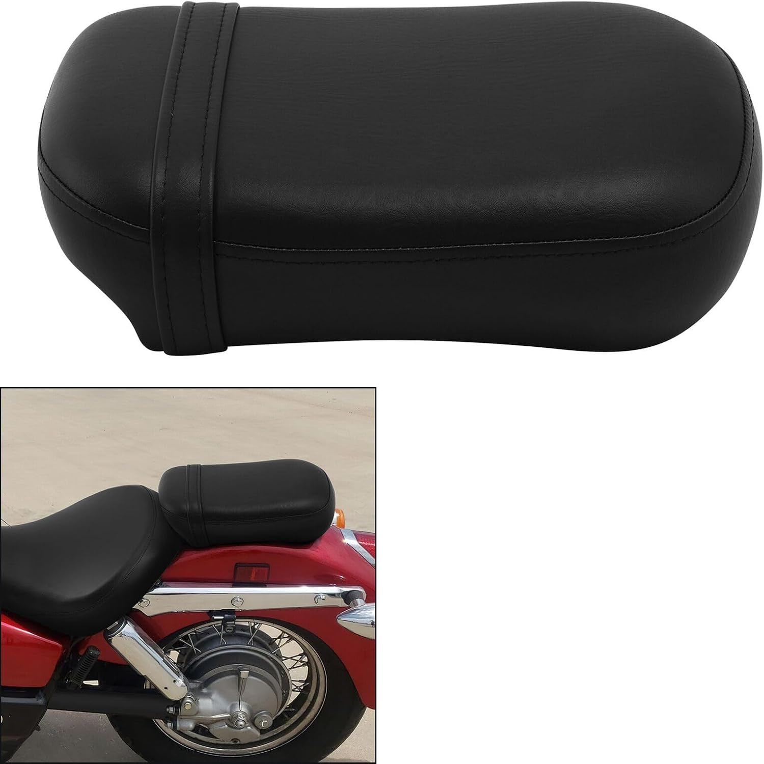 TCMT Rear Passenger Pillion Seat Fit For Honda Shadow Aero 750 VT750C 2004-2024 Replace For 77300-MEG-G10ZA