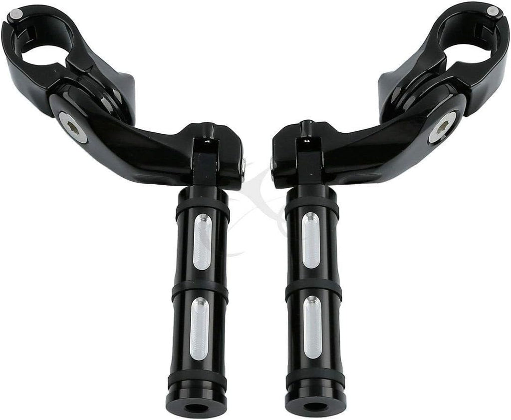 TCMT 1.25" Male Mount Style Footpeg Peg Fit For Harley Touring Road King Street Glide Road Glide Electra Glide Softail Sportster Dyna with 1-1/4" Engine Guards