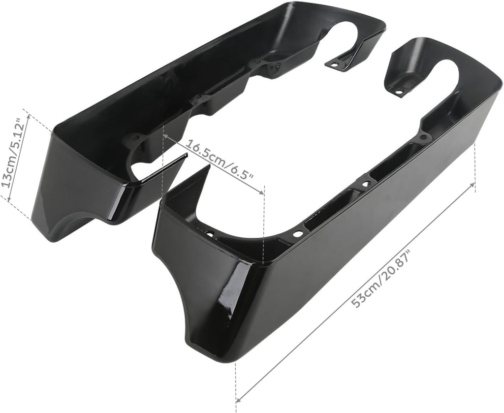 TCMT 4" Hard Stretched SaddleBag Extension Fits For Harley 2014-2024 Street Road Electra Glide Road King Ultra Limited