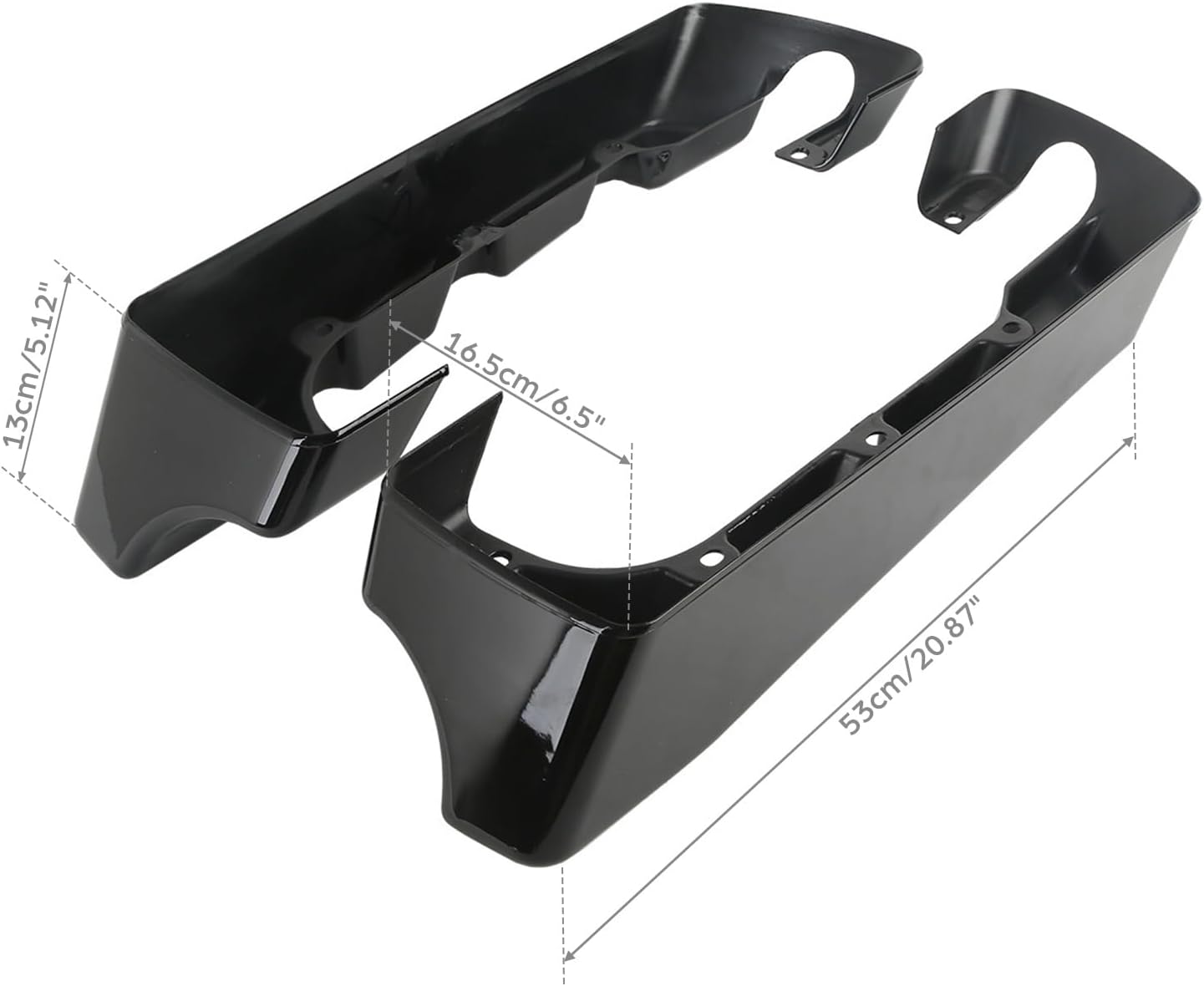 TCMT 4" Hard Stretched SaddleBag Extension Fits For Harley 2014-2024 Street Road Electra Glide Road King Ultra Limited