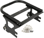 TCMT 10.7" Black Latches Chopped Motorcycle Trunk Box Backrest Pad Mount Rack Fit For Harley Touring 1997-2008 Road King Road Street Electra Glide Pack