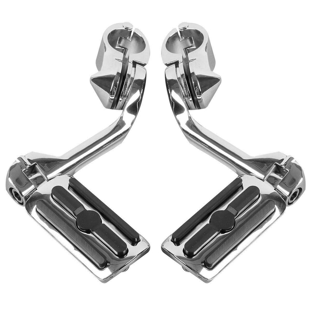 TCMT 1.25" Highway Foot Pegs Footpeg Footrest Fits For Harley Touring Road King Street Glide Road Glide Electra Glide Softail Sportster Dyna with 1.25" Engine Guards