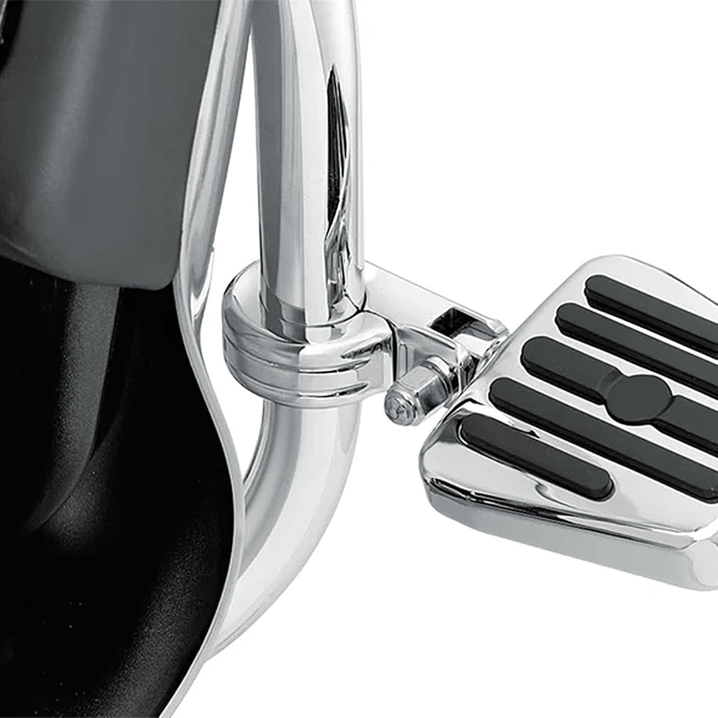 TCMT Chrome Foot Pegs Foot rest Mounting P-Clamp Footpeg Footrest Set Fits For Harley-Davidson 1 1/4"(32mm) highway bars