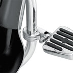 TCMT Chrome Foot Pegs Foot rest Mounting P-Clamp Footpeg Footrest Set Fits For Harley-Davidson 1 1/4"(32mm) highway bars