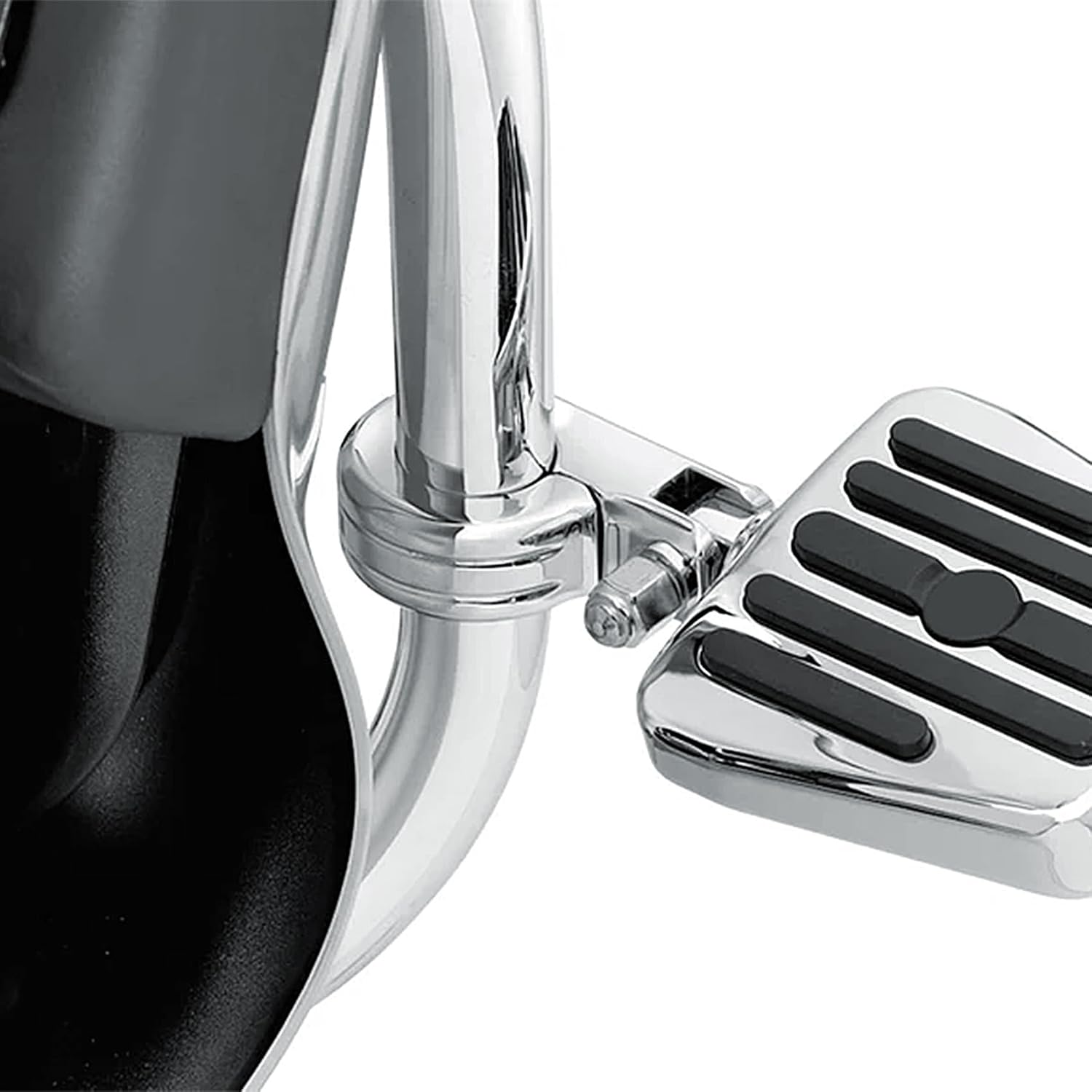TCMT Chrome Foot Pegs Foot rest Mounting P-Clamp Footpeg Footrest Set Fits For Harley-Davidson 1 1/4"(32mm) highway bars