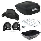 TCMT 13.7" King 2014-2025 Motorcycle Trunk Backrest Pad Top Luggage Rack Speakers Fit For Harley Touring CVO Road King Street Electra Glide Ultra Limited Pack
