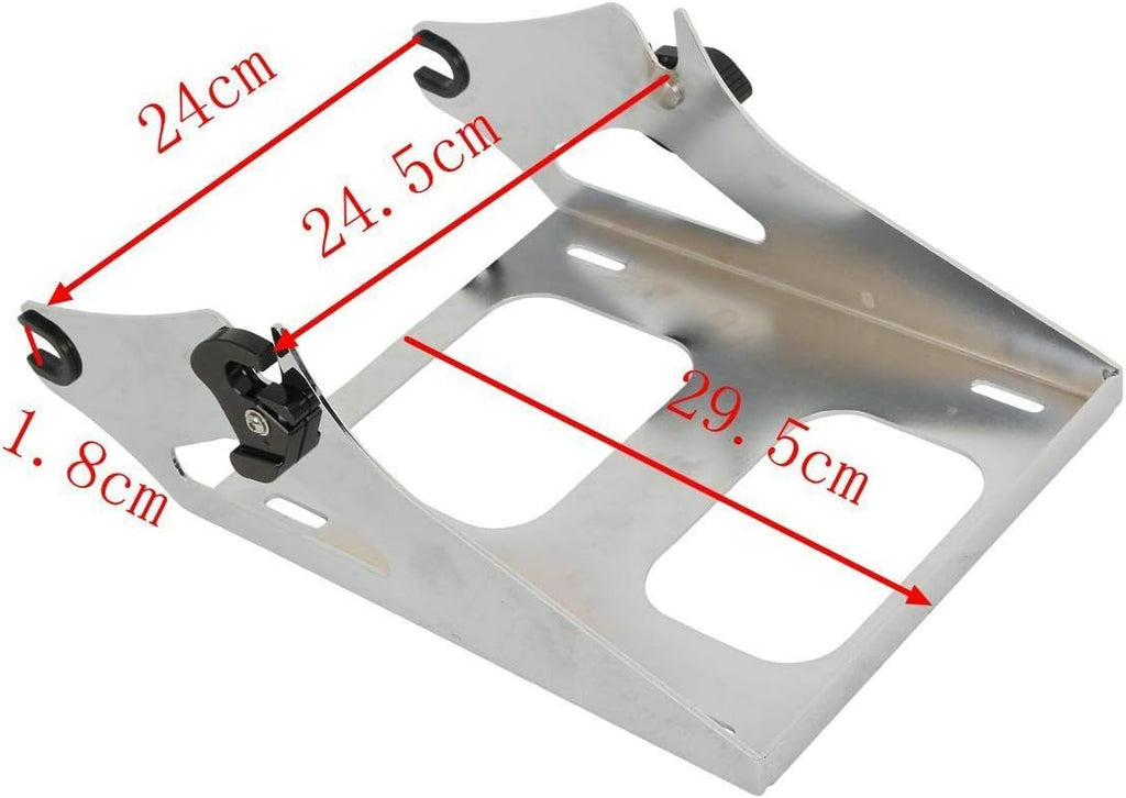 TCMT 13.7" King Motorcycle Trunk Backrest Pad Luggage Rack 2 Up Mounting Rack Base Plate Fit For Harley 2014-2025 Touring CVO Road King Road Glide Street Glide Electra Glide Pack