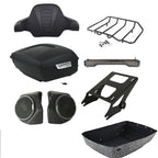 TCMT 13.7" King 2014-2025 Motorcycle Trunk Backrest Pad Top Luggage Rack Mount Rack Fit For Harley Trunk Touring CVO Road King Road Glide Street Glide Electra Glide Ultra Limited Pack