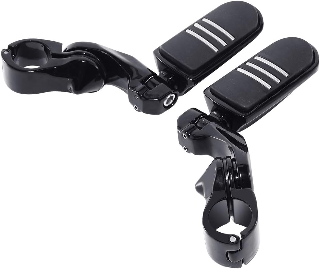 TCMT 32mm 1 1/4" Highway Engine Guard Bar Highway Footpegs Mount Kit Fits For Harley Touring Road King Street Glide Road Glide Electra Glide Softail Sportster Dyna with 1.25" Engine Guards