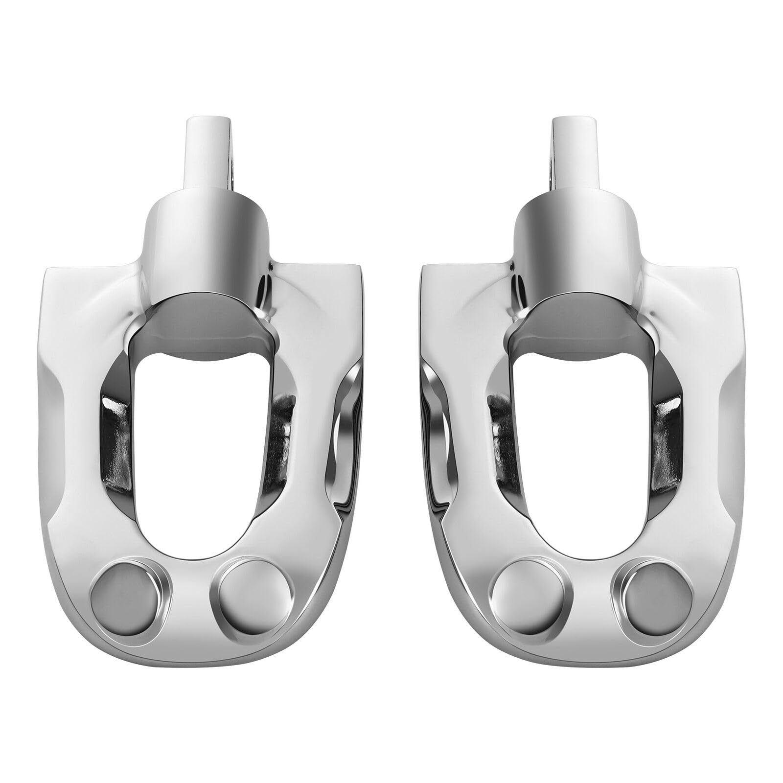 TCMT 10mm Highway Foot Pegs Footrest Chrome Fits For Harley Davidson Touring Softail Dyna