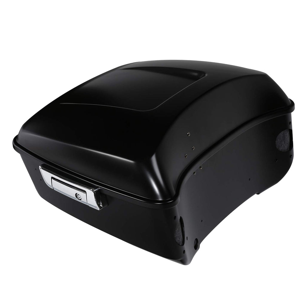 TCMT 13.7" King Motorcycle Trunk Box Black Latches Fits For Harley 2014-2025 Touring CVO Road King Road Glide Street Glide Electra Glide Pack