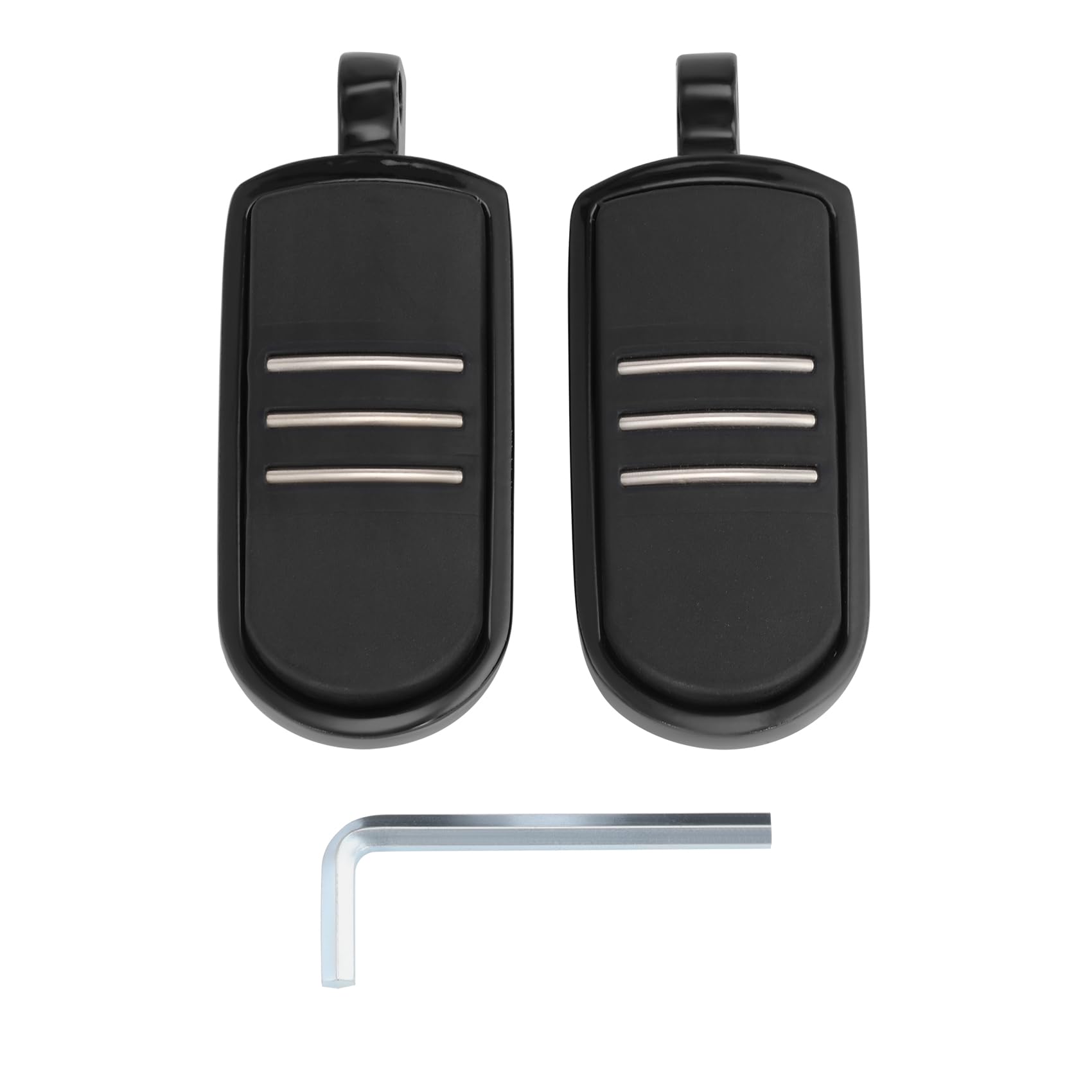 TCMT 32mm 1 1/4" Highway Engine Guard Bar Highway Footpegs Mount Kit - Aluminum - Black - Universal Fit - Front - Fits Harley Touring, Road King, Street Glide, Electra Glide & More