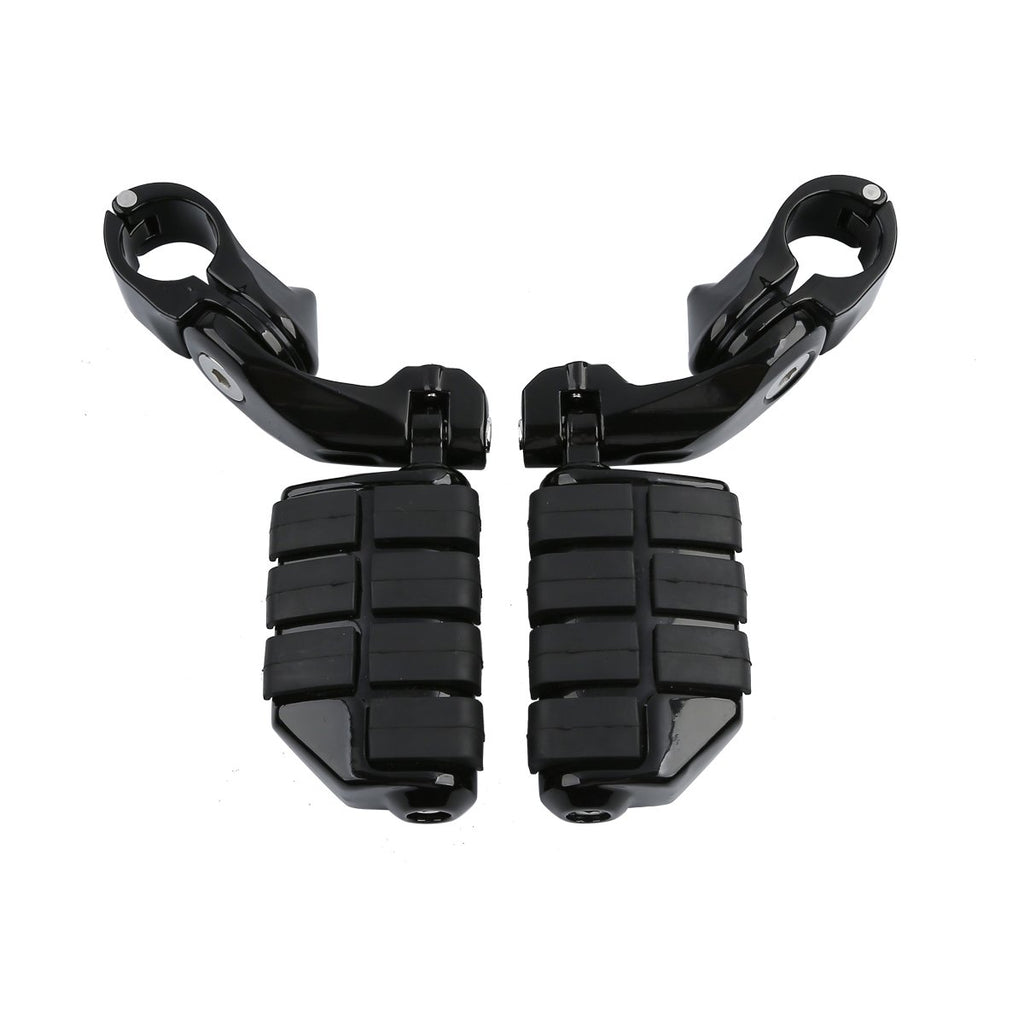TCMT 1.25" Highway Adjustable Foot Pegs Footrest Fits For Harley Touring Road King Street Glide Road Glide Electra Glide Softail Sportster Dyna with 1.25" Engine Guards