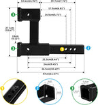 TCMT Double Hitch Receiver 2 Inch Trailer Dual Hitch Extension Riser Hitch Adapter 4000LB Universal