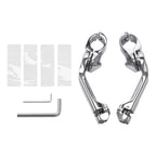 TCMT 1-1/4" 1.25" 32mm Black Long Angled Highway Engine Guard Foot Pegs Kit Fits For Harley Touring Road King Street Glide Road Glide Electra Glide Softail Sportster Dyna with 1.25" Engine Guards