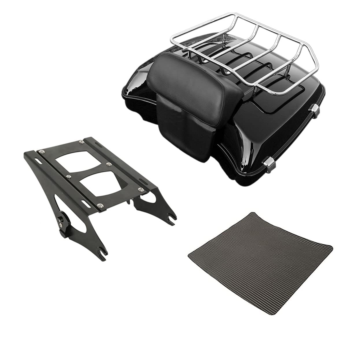 TCMT 5.5" Razor Motorcycle Trunk Box Backrest Psd Fits For Harley Touring 2014-2025 CVO Road King Road Glide Street Glide Electra Glide Ultra Limited Tri Glide Pack
