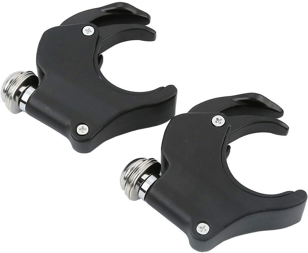 TCMT 2 Pairs 49mm Detachable Windshield Clamps Fits For Harley 2002-2010 VRSCA VRSCAW, 2004-2005 VRSCB, 2007 VRSCX, 2016-later XL1200X and 2006-later Dyna models (Black)
