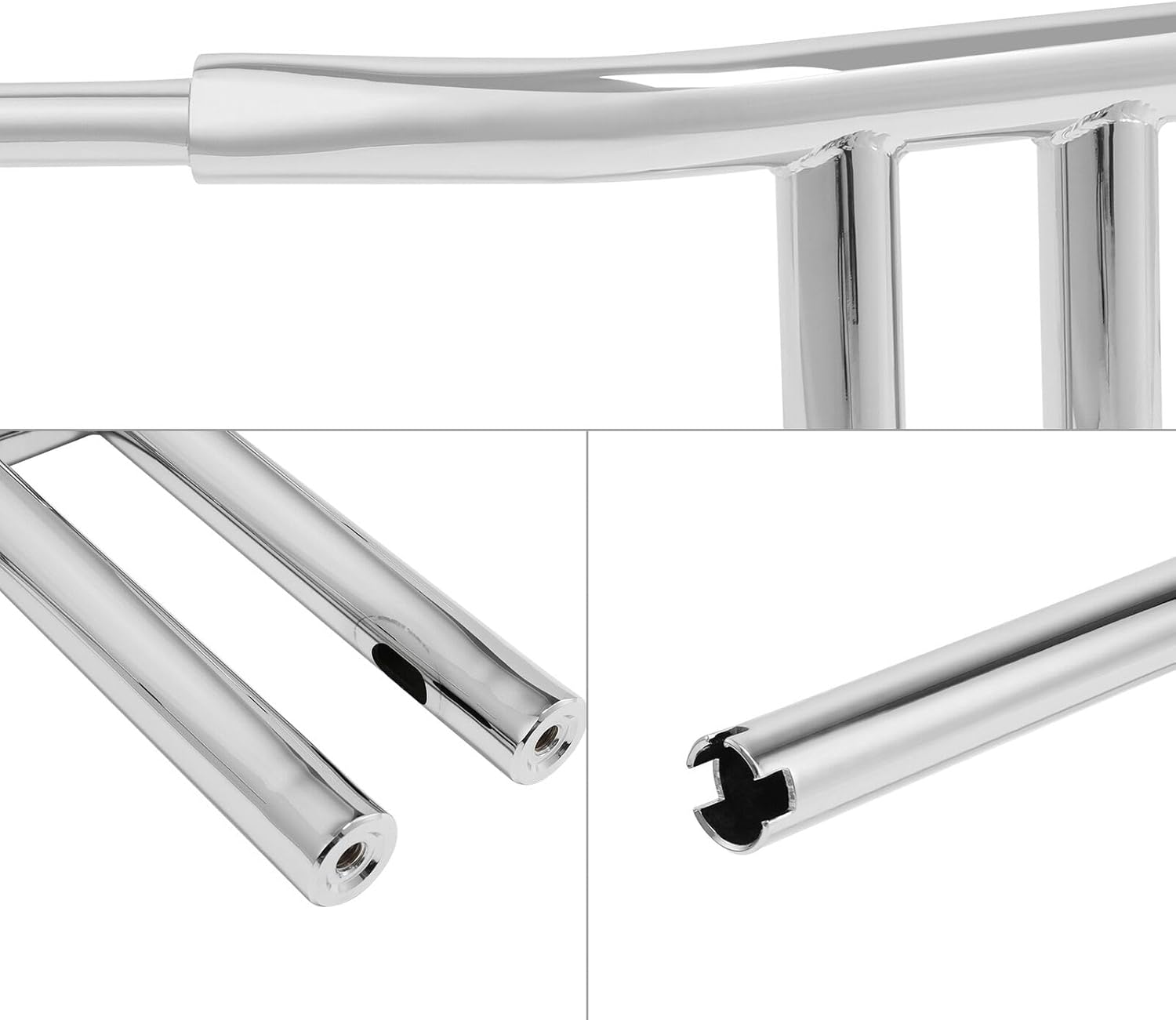 TCMT 12" Rise T-Bar 1.5" Fat Handlebar Fit For Harley Softail Fat Bob Fat Boy Heritage Classic Low Rider Street Bob Sport Glide Breakout Deluxe 2018-2023