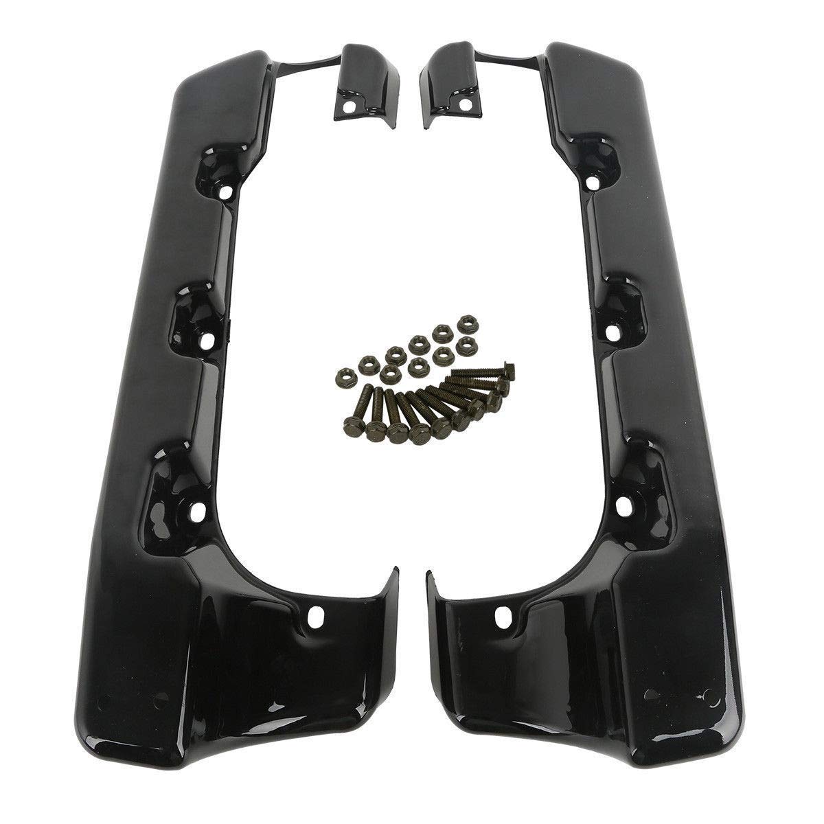 TCMT ABS 4" Hard SaddleBag Extensions Fits For Harley Touring Models CVO Road Glide Road King Street Glide Electra Glide Ultra Classic 1994-2013