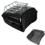 TCMT 13.7" King Motorcycle Trunk Backrest Pad Luggage Rack 2 Up Mounting Rack Base Plate Fit For Harley 2014-2025 Touring CVO Road King Road Glide Street Glide Electra Glide Pack