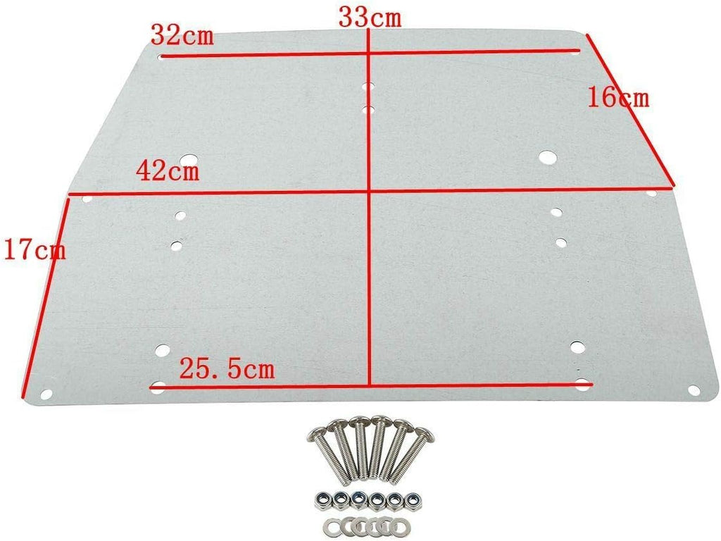 TCMT 5.5" Razor Motorcycle Trunk Backrest Pad Mount Rack Metal Base Plate Fit For Harley Touring 1997-2008 Touring Road King Electra Glide Road Glide Pack