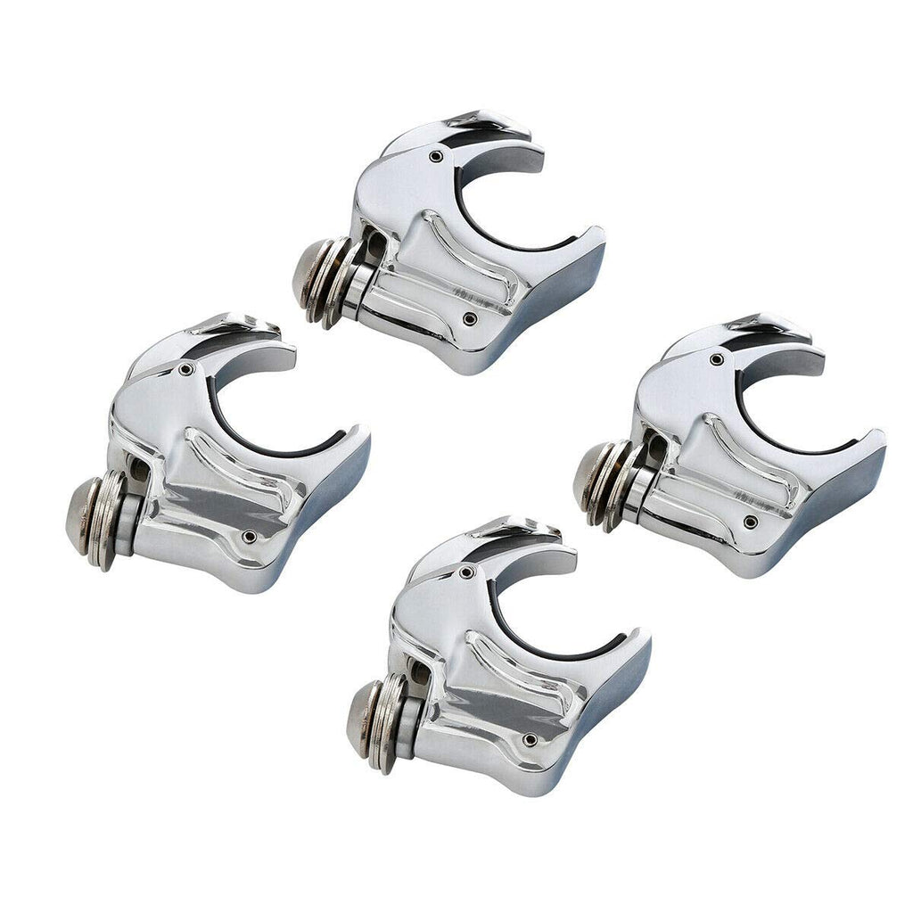 TCMT 2 Pairs 49mm Detachable Windshield Clamps Fits For Harley 2002-2010 VRSCA VRSCAW, 2004-2005 VRSCB, 2007 VRSCX, 2016-later XL1200X and 2006-later Dyna models (Black)