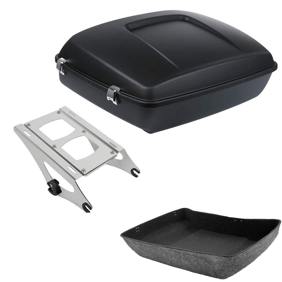TCMT 10.7" Chopped Motorcycle Trunk Luggage Smoke LED Tail Light Fit For Harley 2014-2025 Touring Ultra-Classic Street Glide Road King Electra Glide FLHX FLHR FLHT Pack