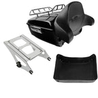 TCMT 13.7" King 2014-2025 Motorcycle Trunk Backrest Pad Luggage Rack Speakers Taillight Fit For Harley Trunk Touring CVO Road King Road Glide Street Glide Electra Glide Pack