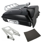 TCMT 5.5" Razor Motorcycle Trunk Backrest Pad Two Up Mounting Rack Fit For Harley 2014-2025 Touring CVO Road King Road Glide Street Glide Electra Glide Pack