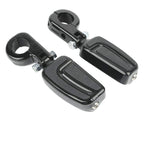 TCMT 1 1/4" Highway Engine Guard Streamliner Foot Pegs Clamp Fits For Harley Yamaha Kawasaki Suzuki Honda Black