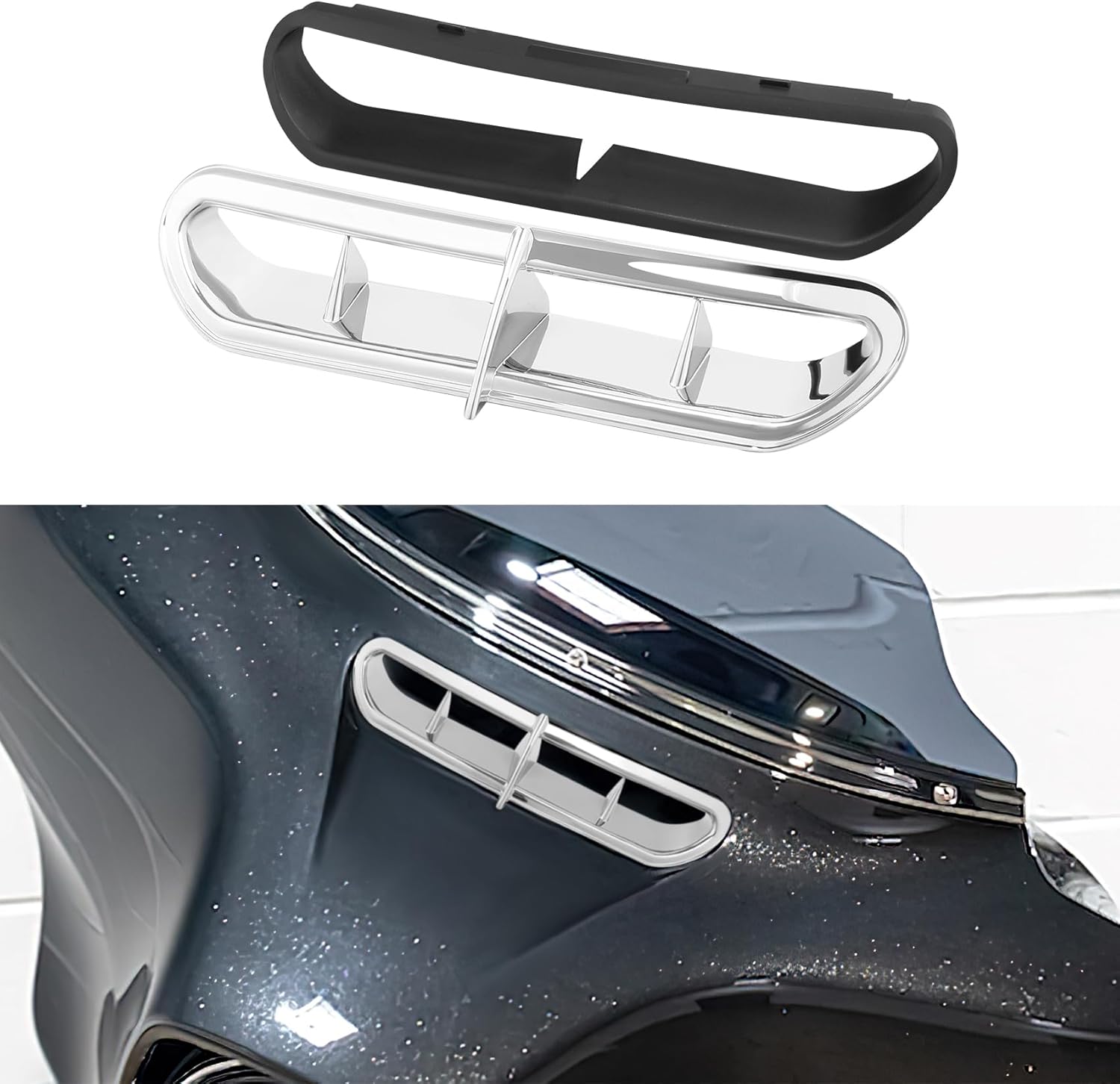 TCMT ABS Outer Fairing Vent Accent Fit For Harley Touring CVO Street Glide 2015-2022 Tri Glide Ultra 2014-2023 Electra Glide Ultra Classic 2014-2019 Ultra Limited 2014-2024