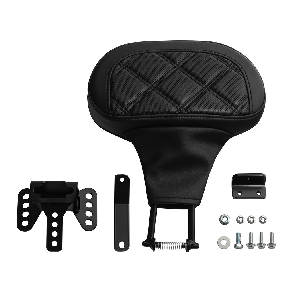 Adjustable Plug-in Driver Rider Backrest Backrest Pad Fit For Harley Touring Road King FLHR Street Glide FLHX Road Glide FLTR 2009-2025
