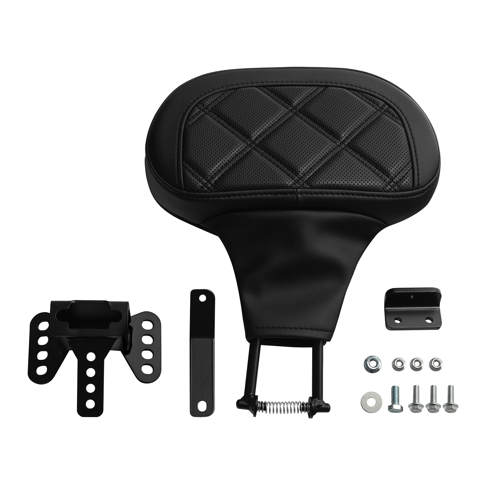 Adjustable Plug-in Driver Rider Backrest Backrest Pad Fit For Harley Touring Road King FLHR Street Glide FLHX Road Glide FLTR 2009-2025