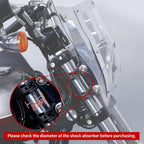TCMT 2 Pairs 49mm Detachable Windshield Clamps Fits For Harley 2002-2010 VRSCA VRSCAW, 2004-2005 VRSCB, 2007 VRSCX, 2016-later XL1200X and 2006-later Dyna models (Black)